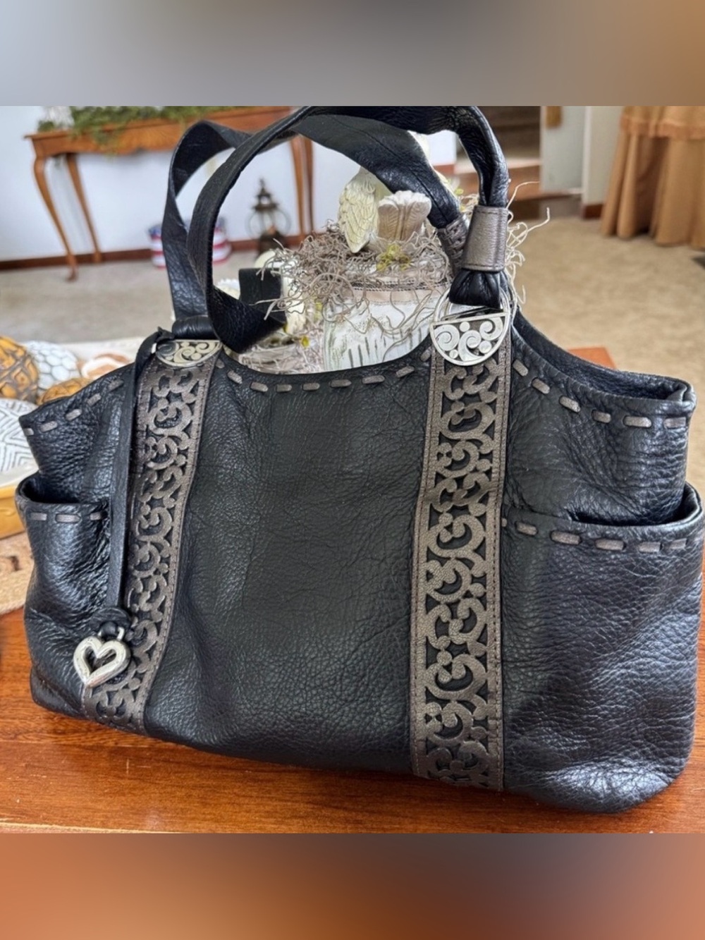 BRighton soft leather black and gun metal  purse